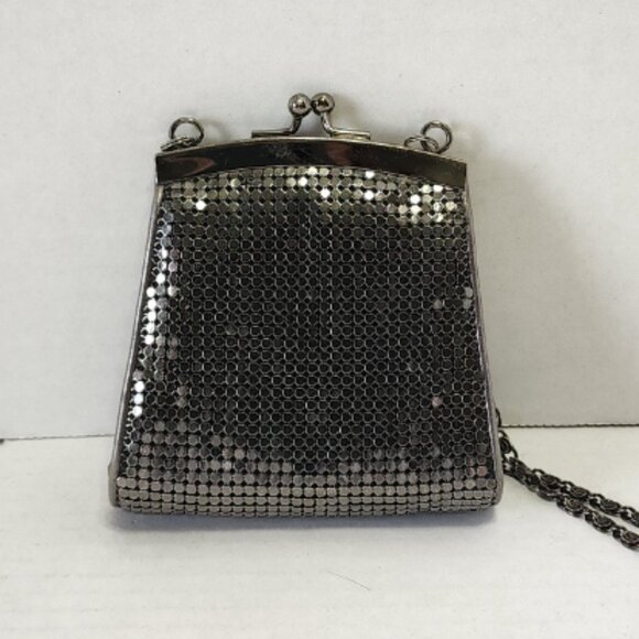 Scheilan Firenze Small Bag Purse with Long Chain - Metal Mesh - Picture 2 of 12